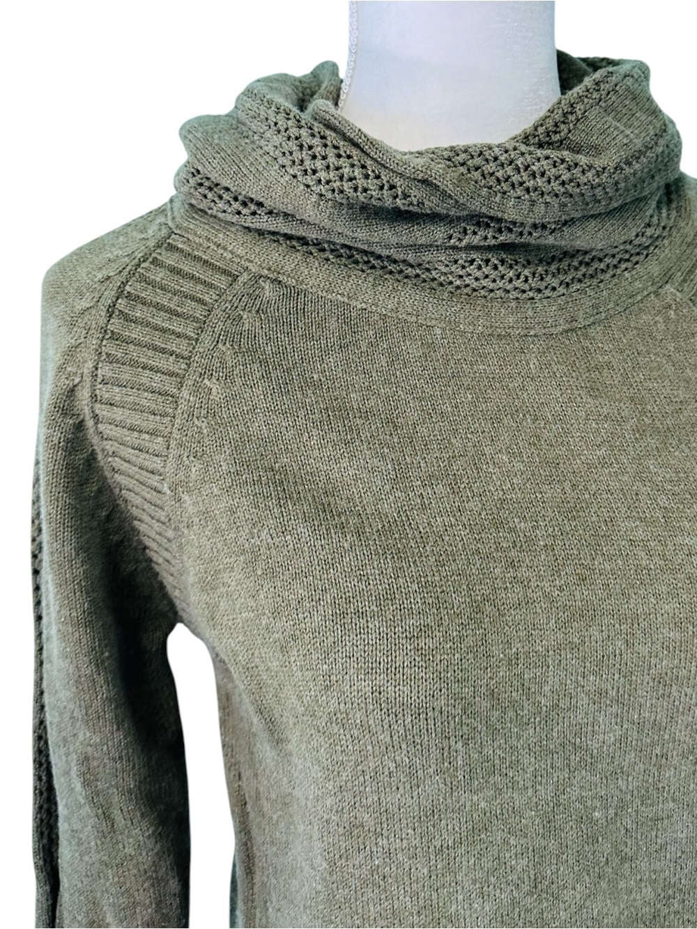 Prana Olive Cowl-Neck Knit Sweater Dress - Picture 3 of 9